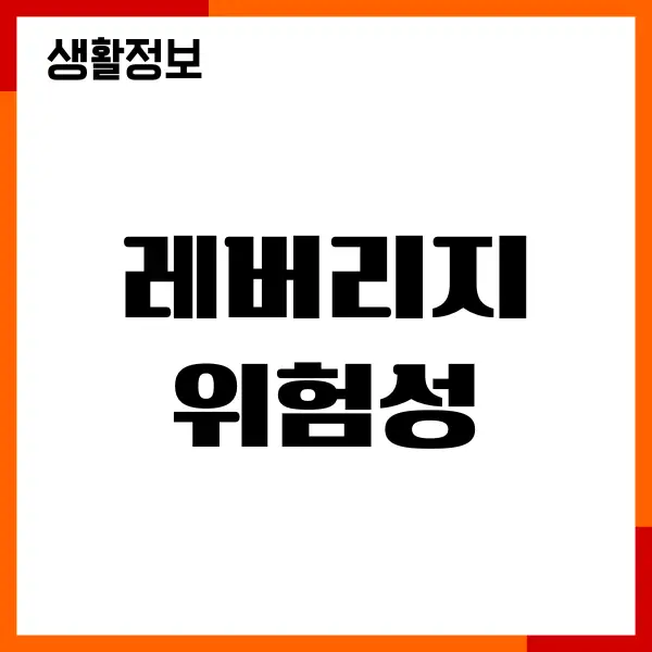 레버리지 위험성, 장단점, 실패 사례, 수익성, 대응방법